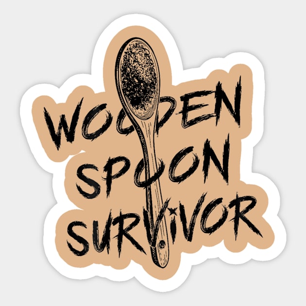 Wooden spoon survivor Sticker by WILLER